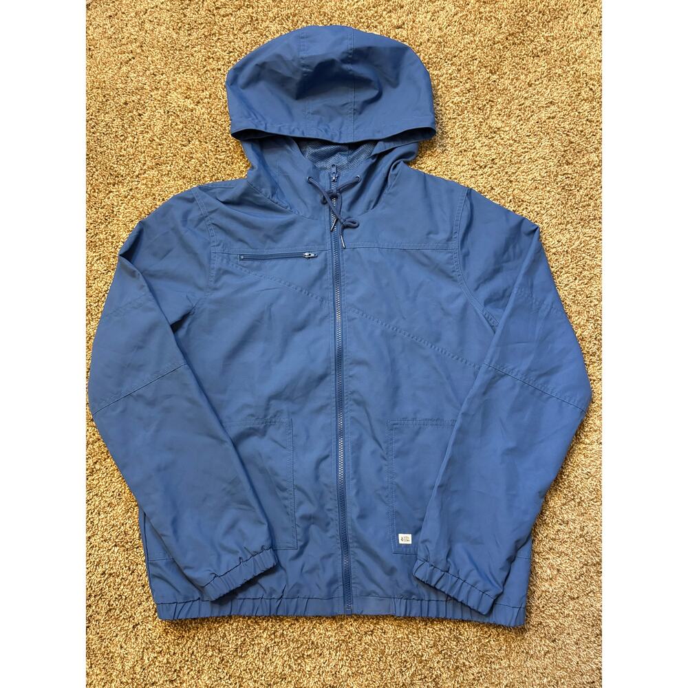 Volcom Ermont Hooded Windbreaker Jacket Blue Kids Size XL (Fits Mens Small)